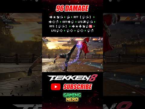 96 DAMAGE | Hwoarang JFSR Combo Tekken 8 Season 2 #tekken8 #shorts #youtubeshorts