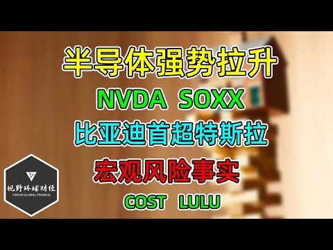 美股 无风起浪，半导体强势拉升！NVDA、SOXX、COST、LULU！比亚迪首超特斯拉！末日博士的宏观风险事实！