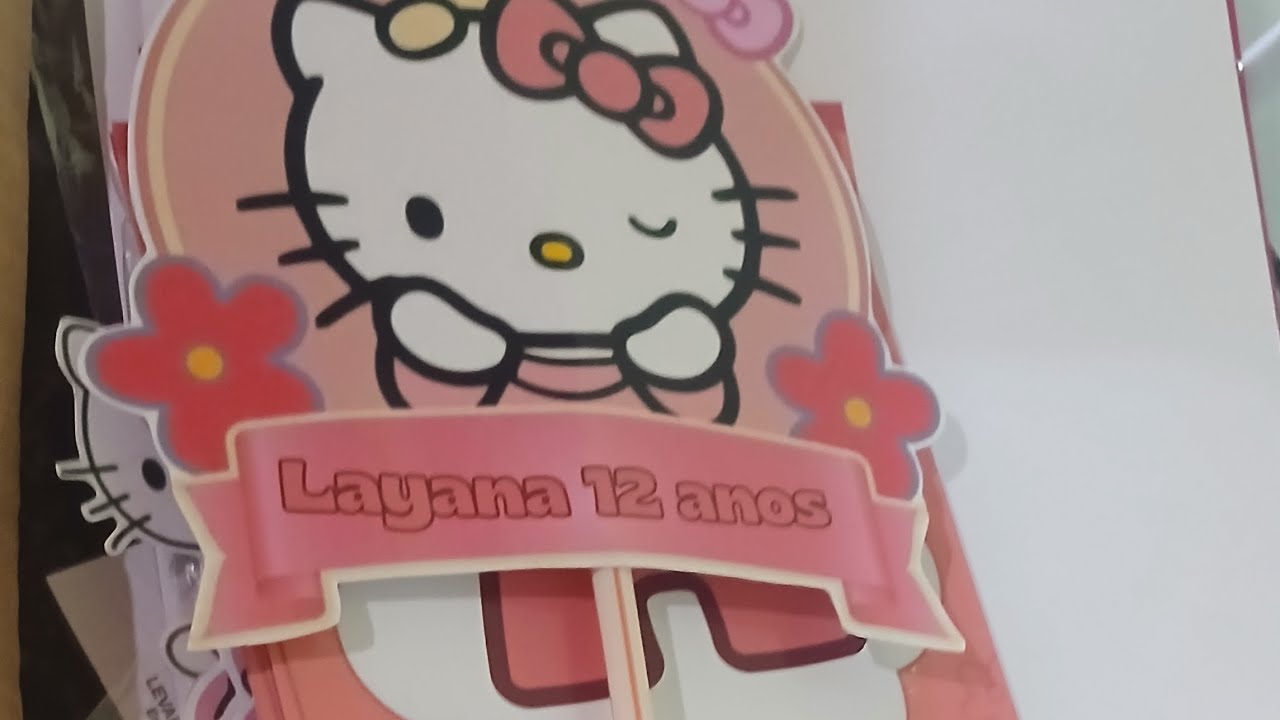 Preparativos de festa de layana | tema hello kit 