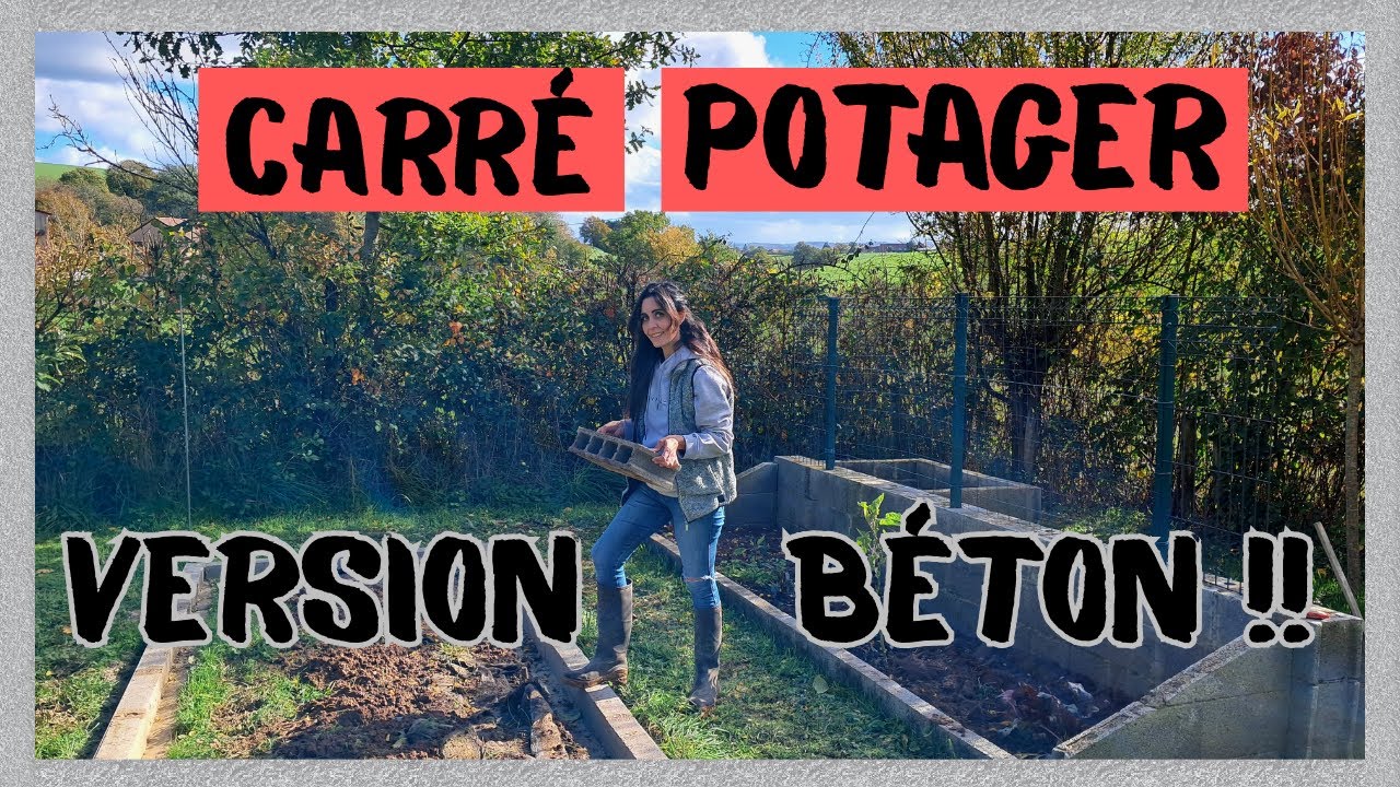 Carré potager en BÉTON : durable, propre et sans entretien 🌿