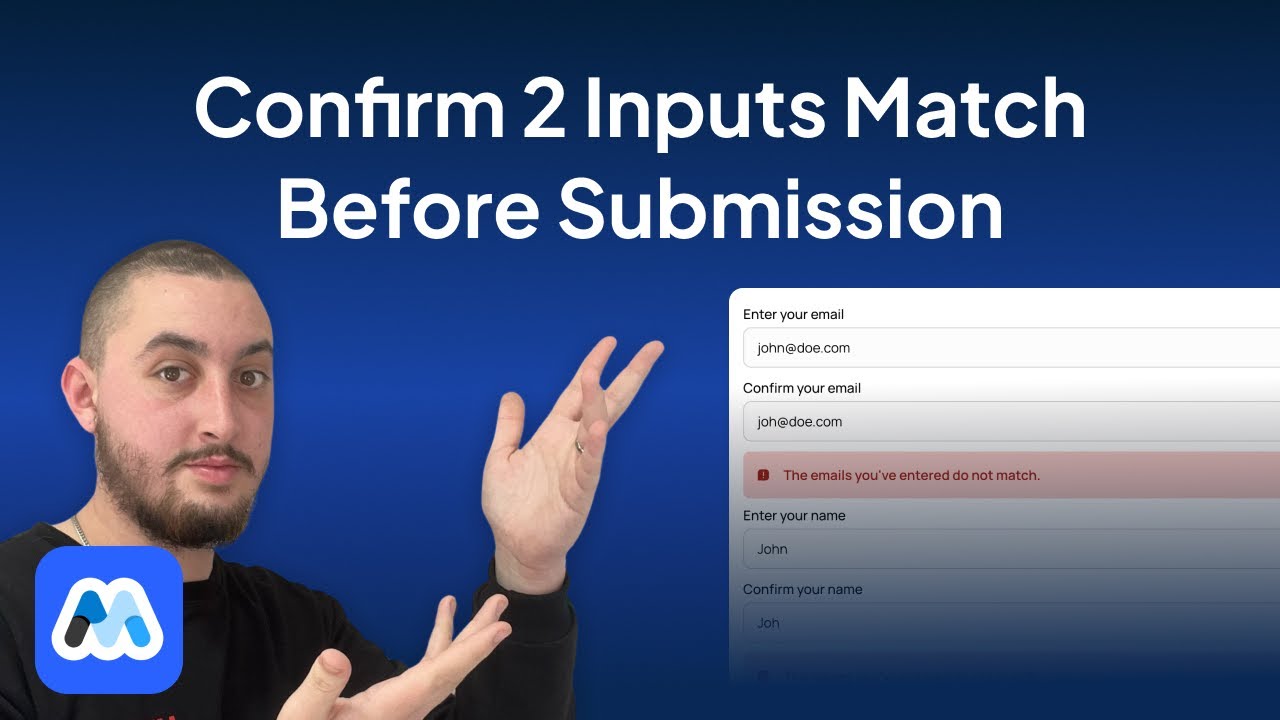 #140 - Confirm Matching Inputs tutorial