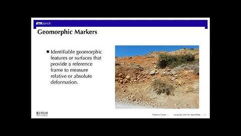 Video 2e: Tools of Tectonics, Geomorphology