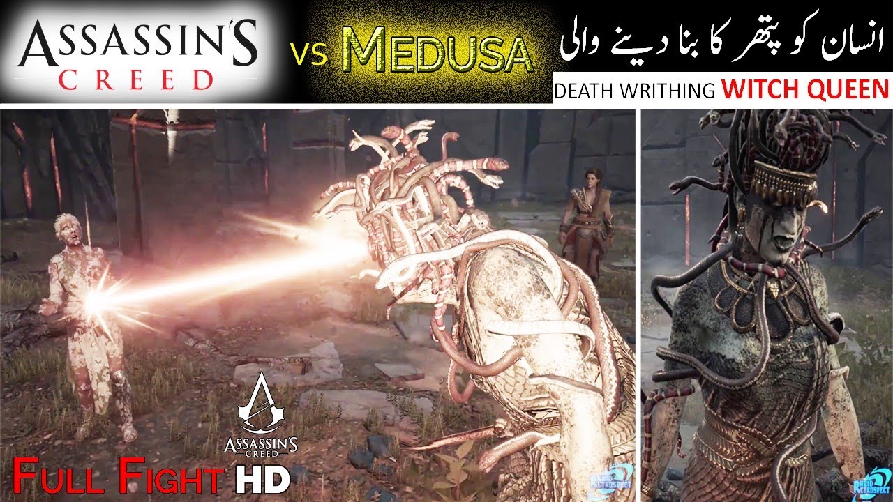 Witch Queen MEDUSA vs ASSASSIN | Most Epic Fight Scene | Death Writhing Witch vs Assassin Creed 2020