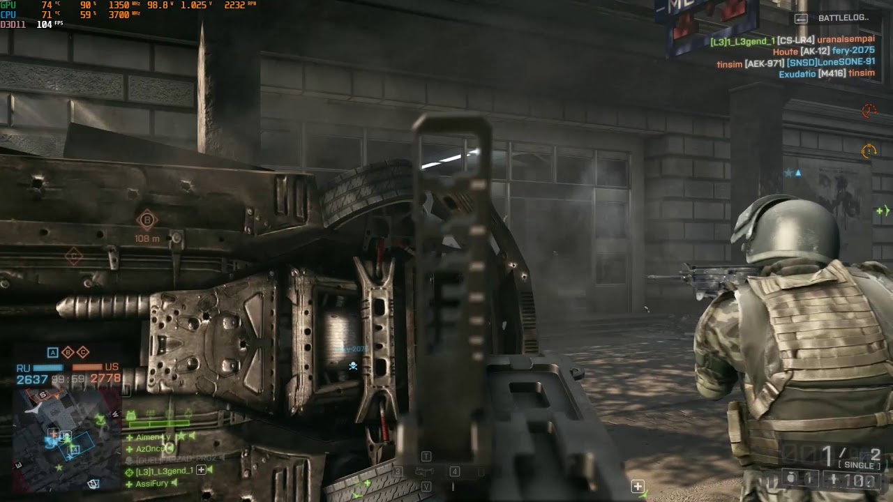 Battlefield 4 Benchmark Gameplay Multiplayer i7-3770 RX580 1080p Ultra 10 Minutes