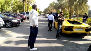 Bugatti Veyron Gold plated with Lamborghini Aventador