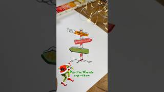 The Grinch, a Christmas classic! Let’s paint the “Whoville” sign together 🎅🏻