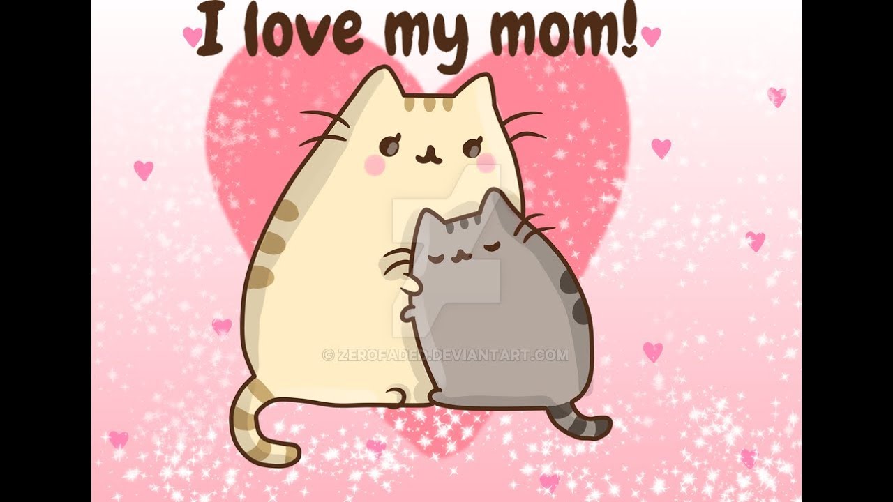 pusheen cat love