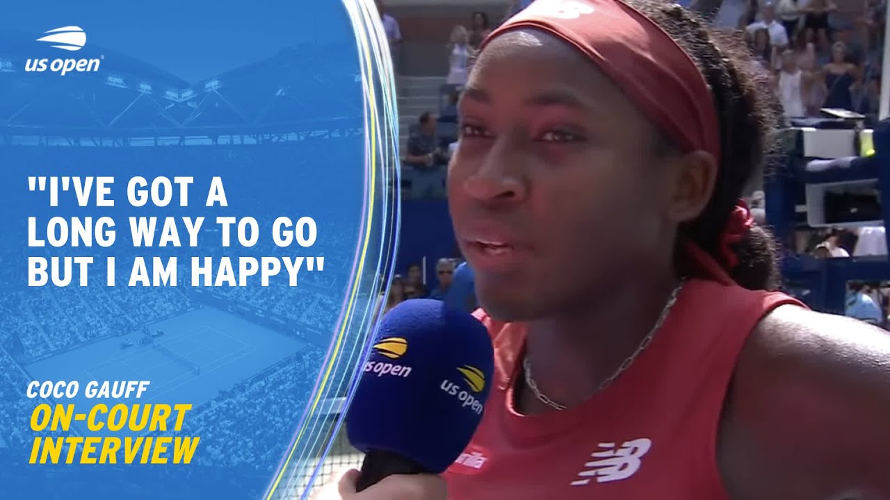 Coco Gauff OnCourt Interview 2023 US Open Quarterfinals YouTube
