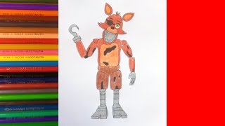 How to draw Foxy, FNAF, Как нарисовать Фокси