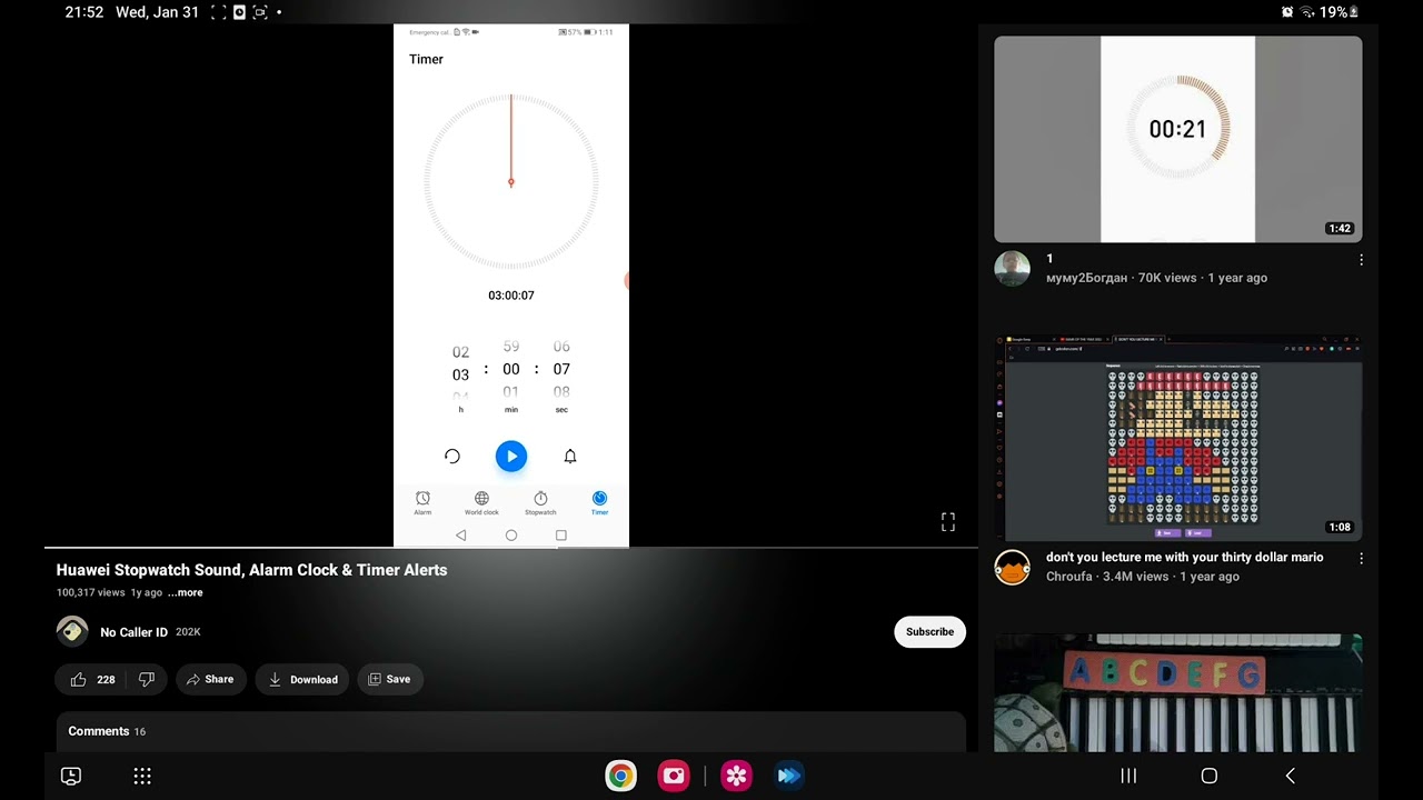 huawei stopwatch and timer sounds