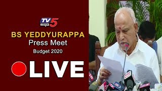 Live : CM BS Yeddyurappa Press Meet | Budget 2020 | TV5 Kannada