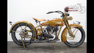 Harley Davidson Model J 1927 989cc 2 cyl ioe - starting up