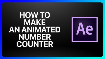 How To Make An Animated Number Counter In Adobe After Effects Tutorial