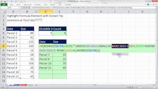 Excel Magic Trick 968: Highlight Formula Element with Screen Tip