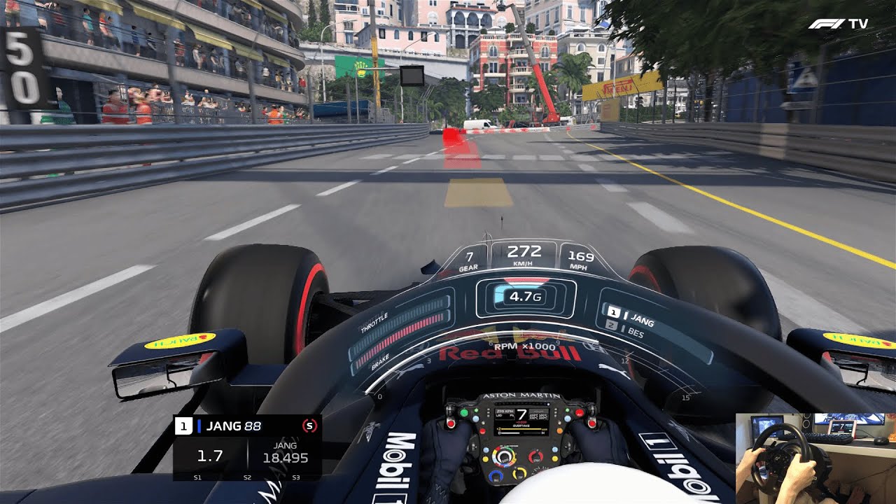 F1 2020 GAME MONACO TIME TRIAL FASTEST LAP : ASTON MARTIN RED BULL RACING