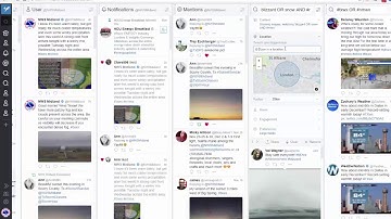 Tweetdeck Geocode: Searching for Weather Reports
