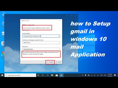 how to configure gmail in windows 10 mail || windows 10 mail app gmail settings ||  windows 10 mail