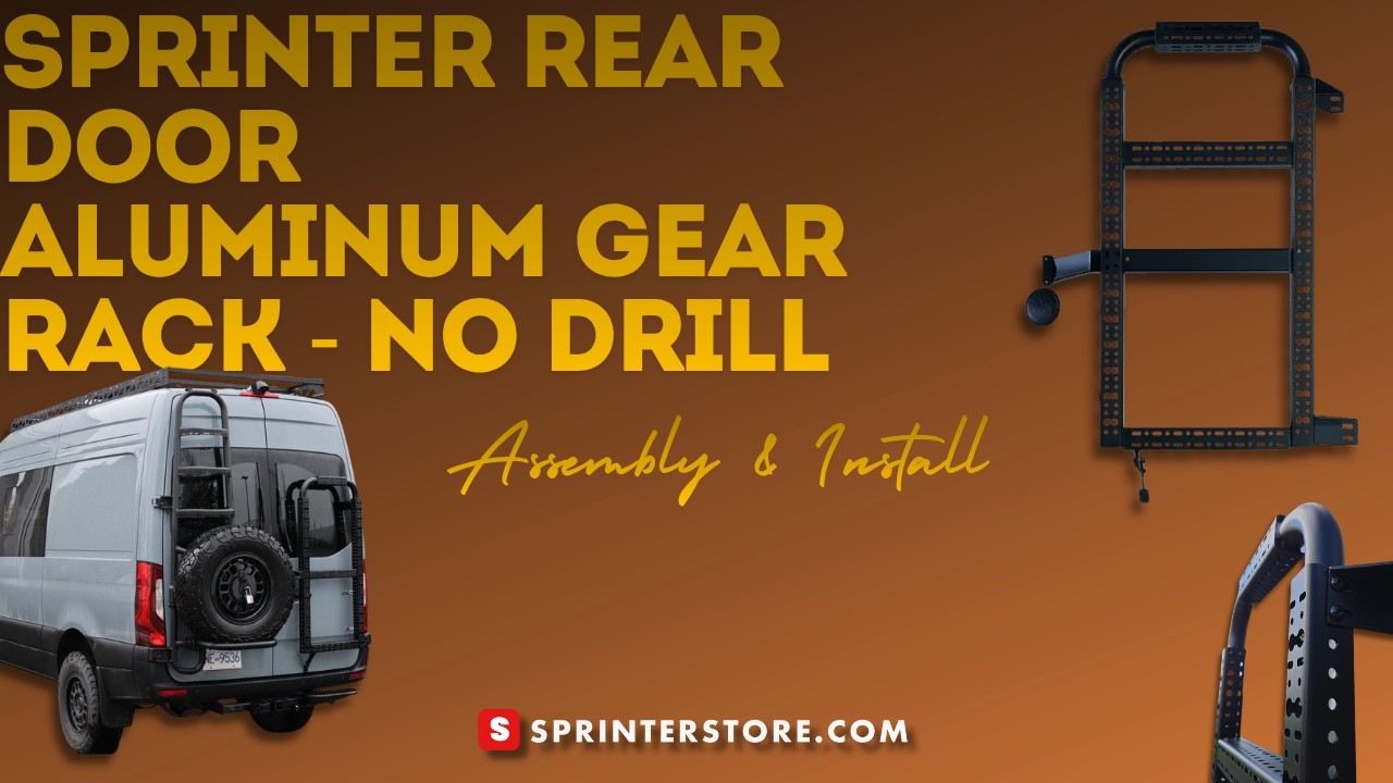 Sprinter Rear Door Aluminum Gear Rack - NO DRILL