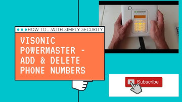 How to enter/delete phone numbers on a Visonic Powermaster alarm system.