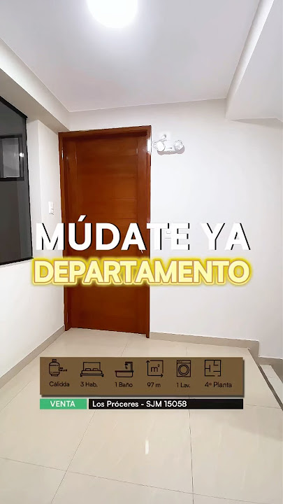 DEPARTAMENTO AMPLIO EN SJM CON 3 HABITACIONES EN VENTA ‼️ #sanjuandemiraflores #depas #venta