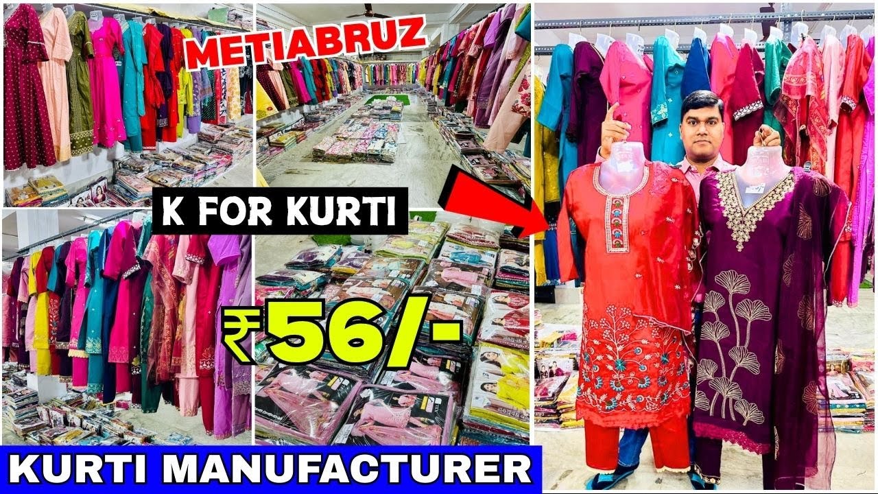 Biggest Kurti Wholesaler Metiabruz | Designer & Fancy Kurtis | Kurti, Plazo & Fancy Sets Wholesale