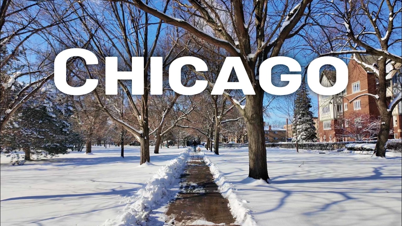 Snowy Morning Walk in Chicago - Rogers Park & West Ridge [4K]