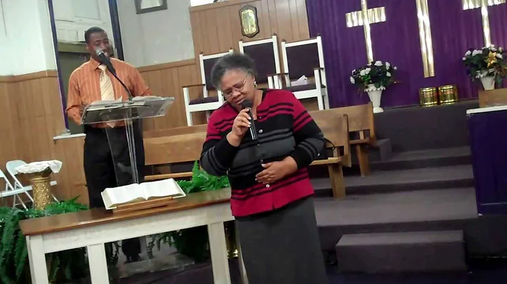 Evangelist Theresa Moss singing the Hymn "Saved"