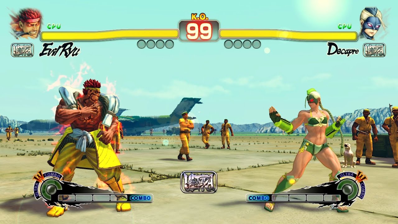 Злой Рю против Декапре в Street Fighter 4!