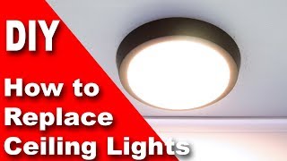 Replace old ceiling light fixture with $30 modern LED