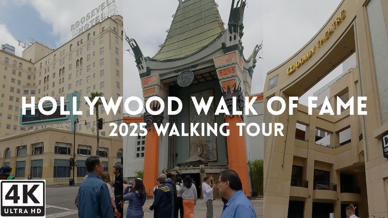 Hollywood Walk of Fame | 2025 Walking Tour in 4K - YouTube