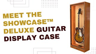 Shop for the Best Guitar Display Case | The ShowCase™ Deluxe | LED Light | Mahogany | Made In USA