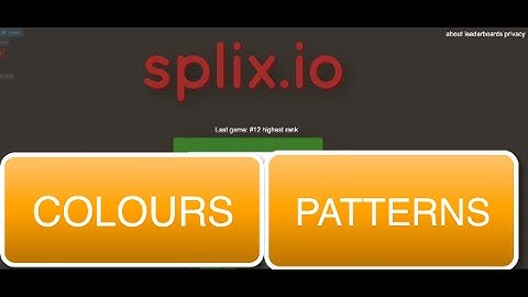 Splix.io how to get to choose what colour and pattern you are and gameplay