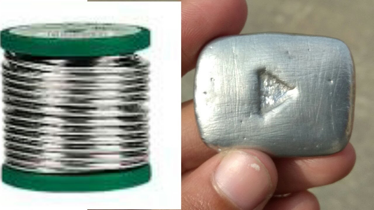 Making a youtube playbutton from solder wire YouTube