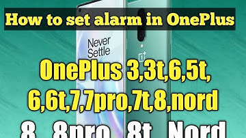How to set alarm in one plus 3t | one plus Nord | one plus 8 |one plus 8 pro