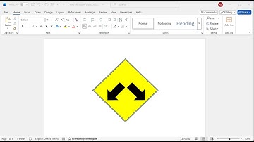 How to create Lane Guidance Sign Double Arrow sign in word