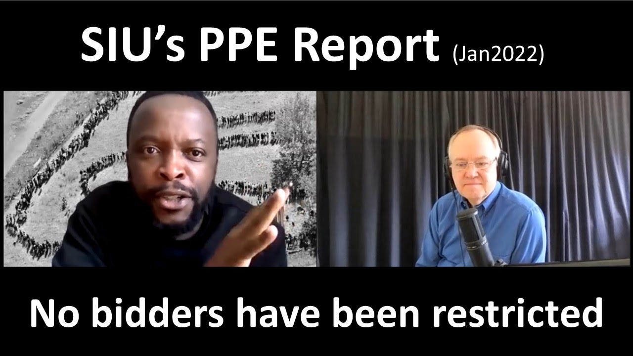 Why are no suppliers identified in the SIUs PPE report restricted from doing government business?