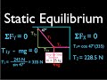 Static Equilibrium and Tension Forces Quiz