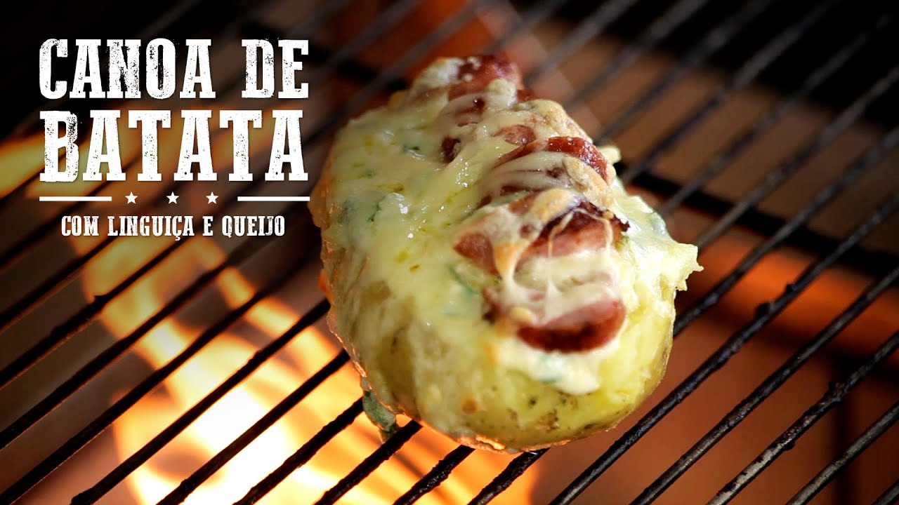 Canoa de Batata Assada Recheada com Linguica I Churrasqueadas Canoa de Batata Assada Recheada com Linguica I Churrasqueadas