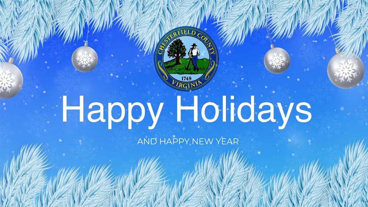 Chesterfield County Board of Supervisors Holiday Message YouTube