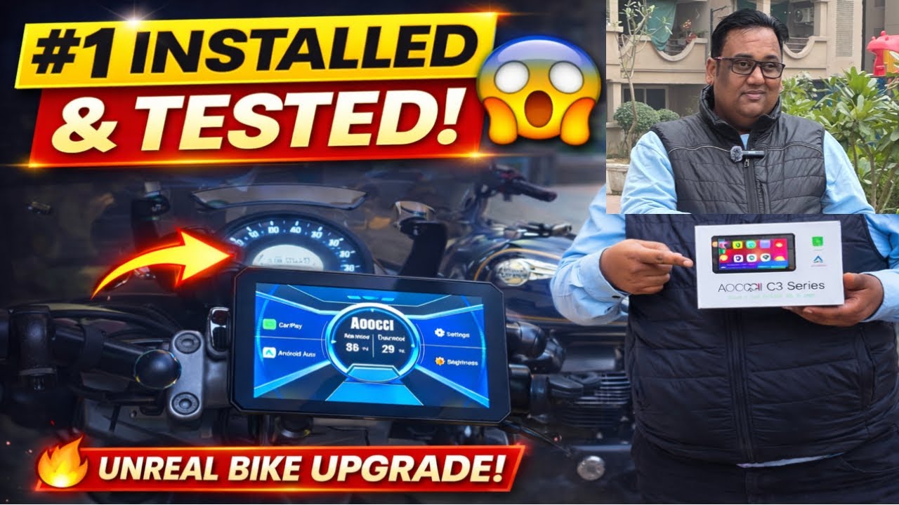 AOOCCI C3 Smart Display INSTALLED on Super Meteor 650! 😱 Real Features & CarPlay Test | Vlog No 790