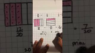 Subtracting Fractions using a Rectangular Grid continued