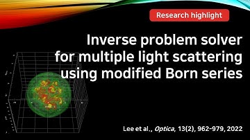 Inverse problem solver for multiple light scattering using modified Born series