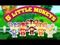 Five little monkeys jumping on the bed  nursery rhymes  songs for children  koo koo tv