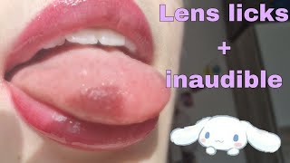 Lens licking and inaudible whispering [Custom ASMR for Issouka]