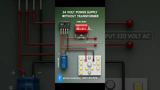 led lamp power supply without transformer...  #elektronik  #electronic  #led