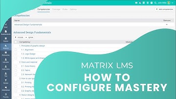 How to configure mastery in MATRIX LMS