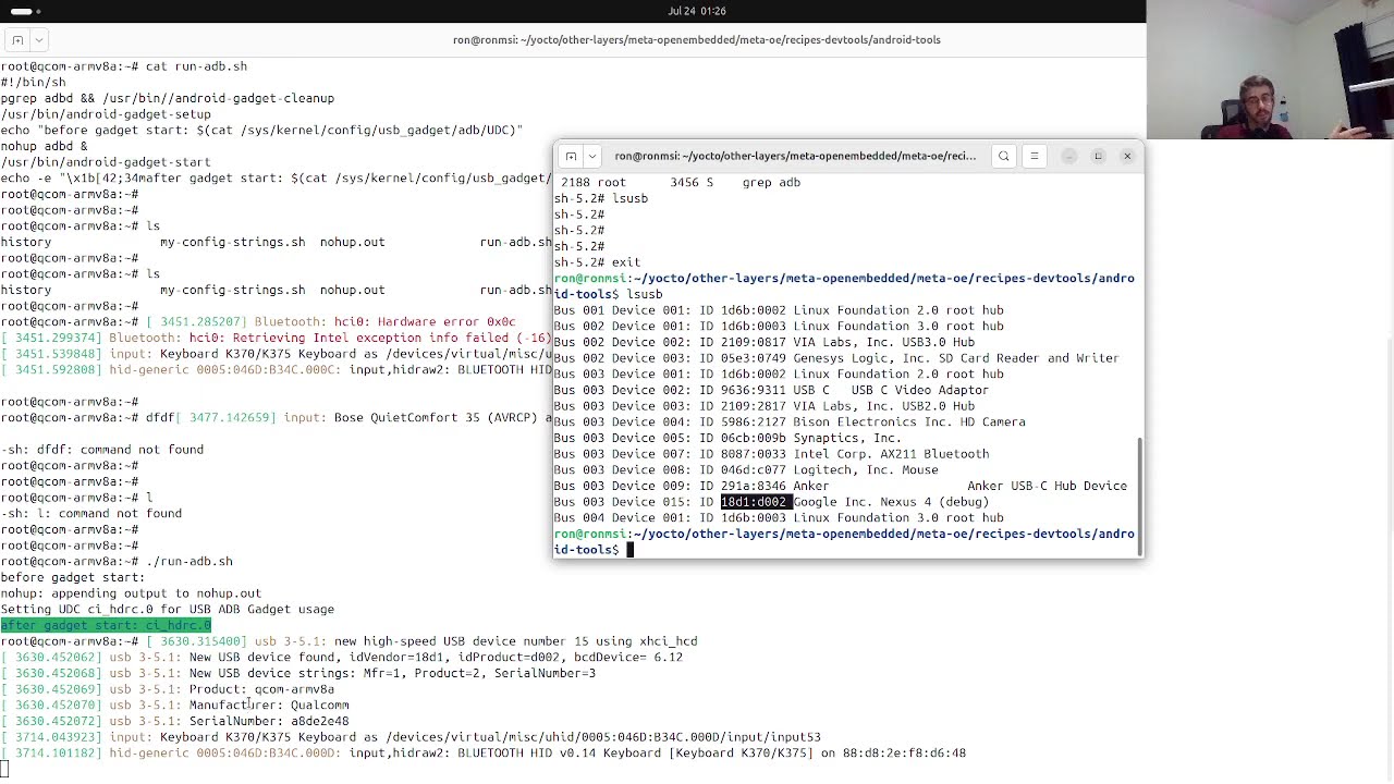 Adding adb support to your Yocto Project build (Qualcomm and almost any  other device )