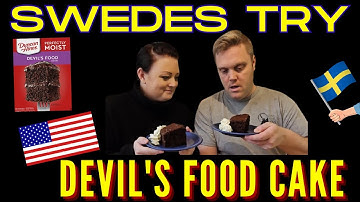First time!! Two Swedes try Duncan Hines Devil´s Food Cake!
