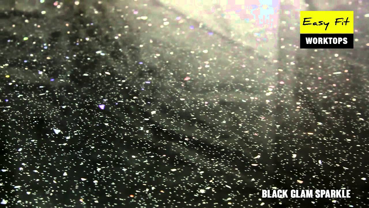Black Glam Sparkle Gloss Kitchen Worktop 40mm Youtube