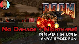 No Damage Nightmare Speedrun of Doom 2 Map 07 in 0:46